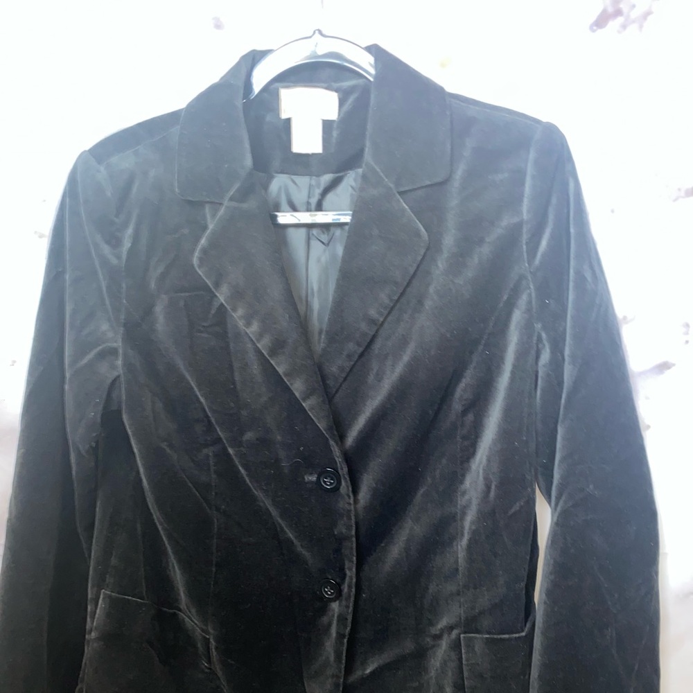 Studio works women’s faux velvet women’s blazer - Picture 10 of 12